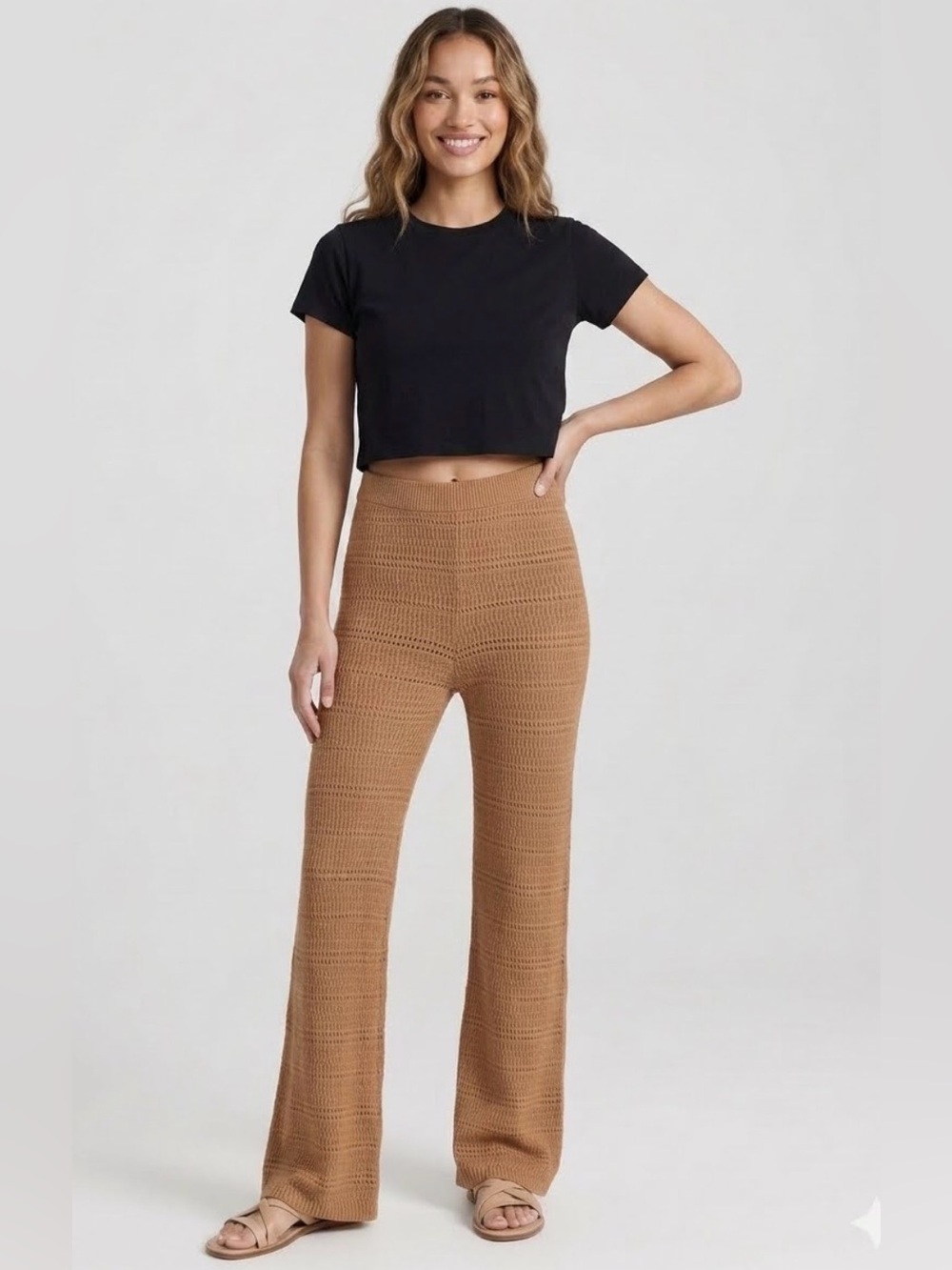 L*SPACE Crochet Marbella Pants In Mojave